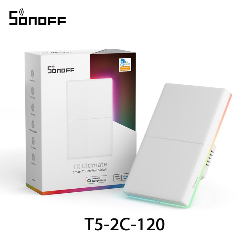 SONOFF TX-interruptor de pared inteligente con WiFi, Control remoto multisensorial, LED, acceso táctil completo, eWeLink, a través de Alexa y Google Alice