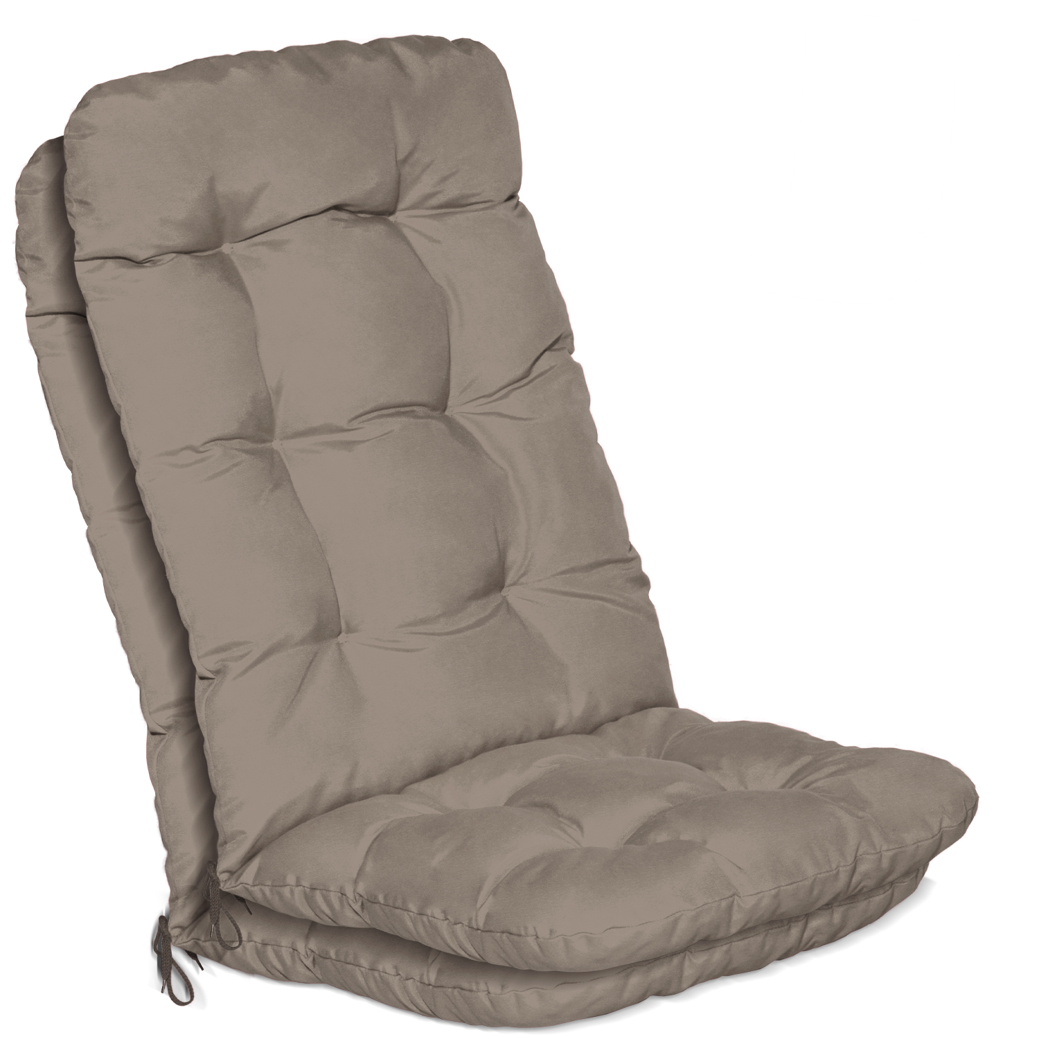 Lot De 2 Coussins D'Appui Pour Fauteuils À Dossier Haut Flair Hl, 120 X 50 X 8 Cm, Taupe