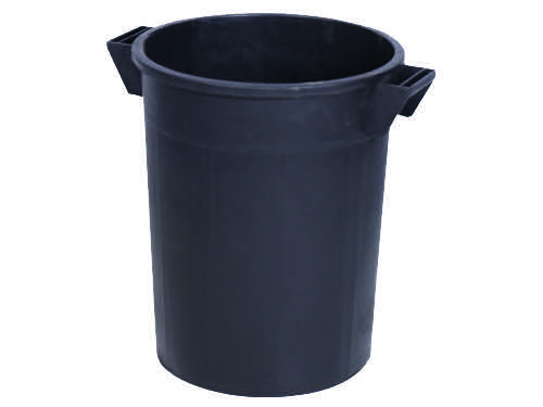 Ics Bidone In Plastica Nero Lt. 75