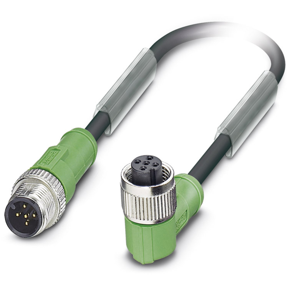 Phoenix Contact Schwarz 1681635 Sensor-/Aktor-Steckverbinder, Konfektioniert M12 Stecker, Gerade, Buchse, Ge