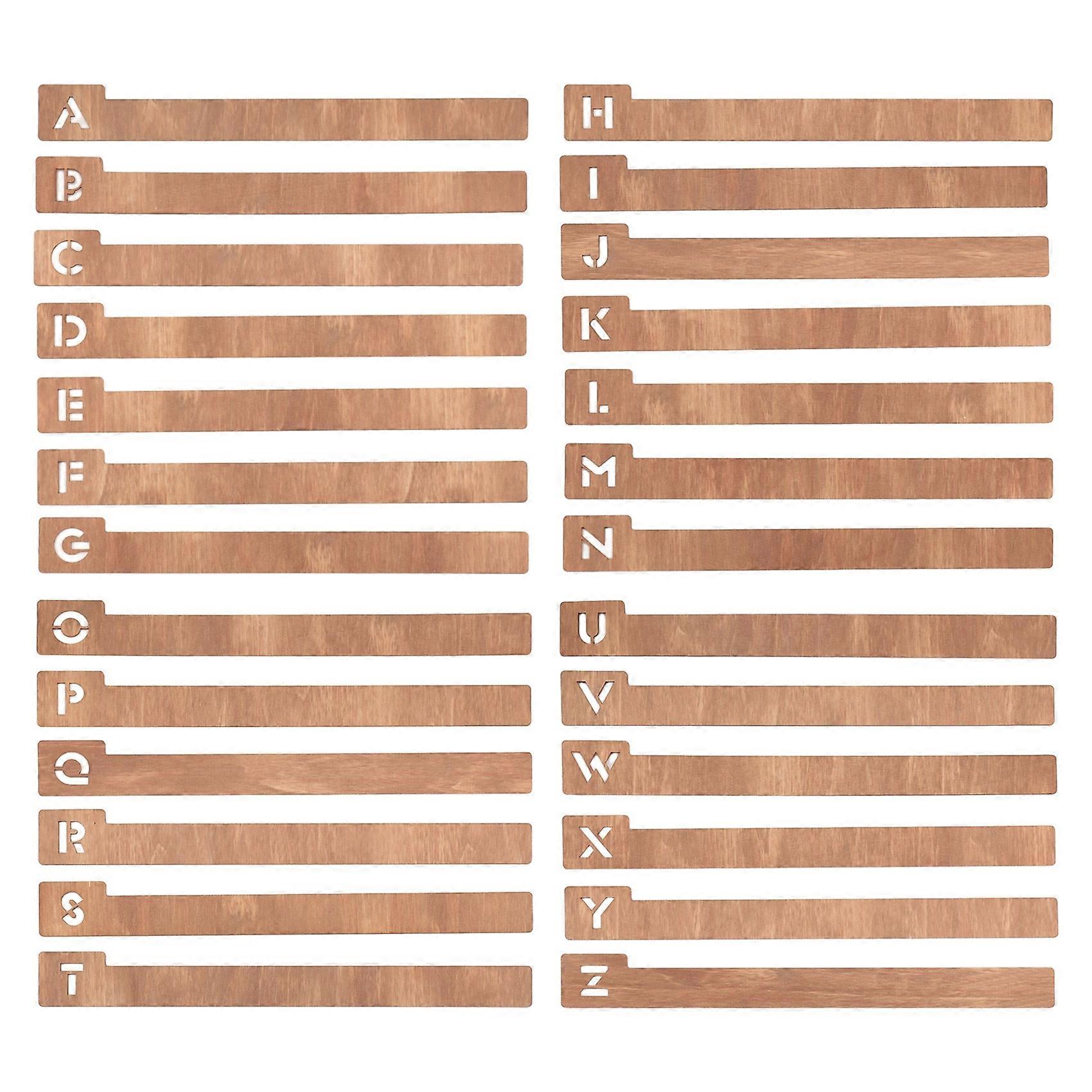 Séparateurs de disques vinyle en bois, classement alphabétique AZ, lot de 26