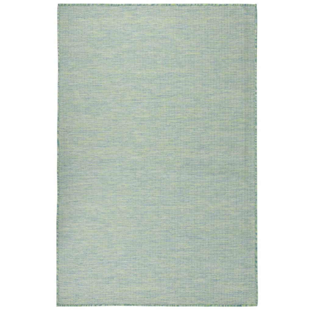 Outdoor Flatweave Rug 120x170 Cm Turquoise Vidaxl