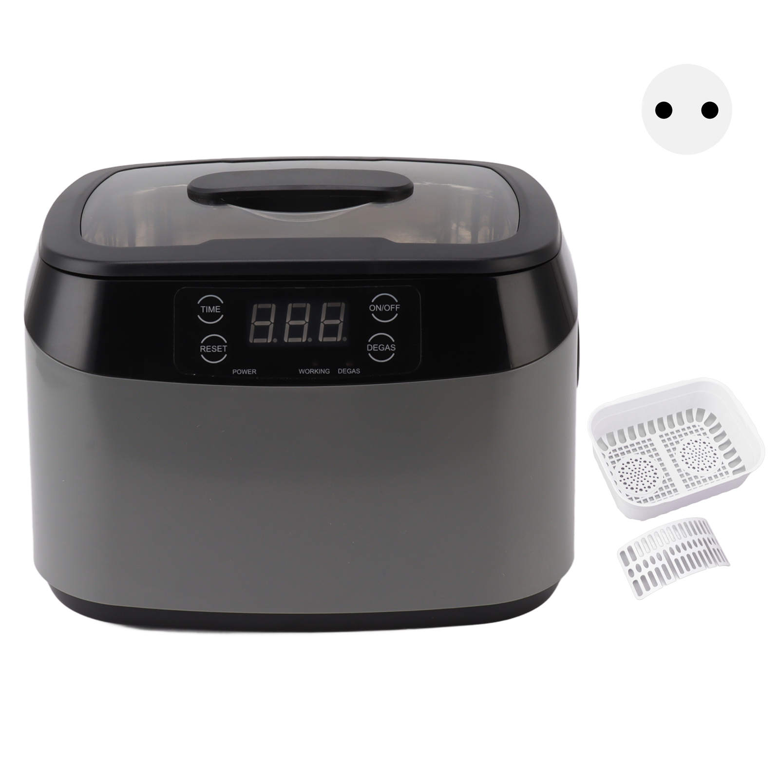 Nettoyeur à ultrasons 1200 ml, écran numérique avec minuterie, 70 W, pour bijoux, lunettes et montres
