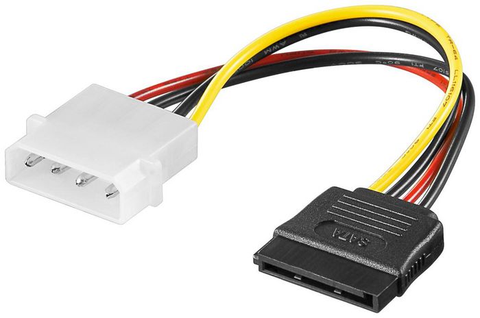 MicroConnect PC Stromkabel/Adapter SATA 4pin-15pin 0,2m - Image 4