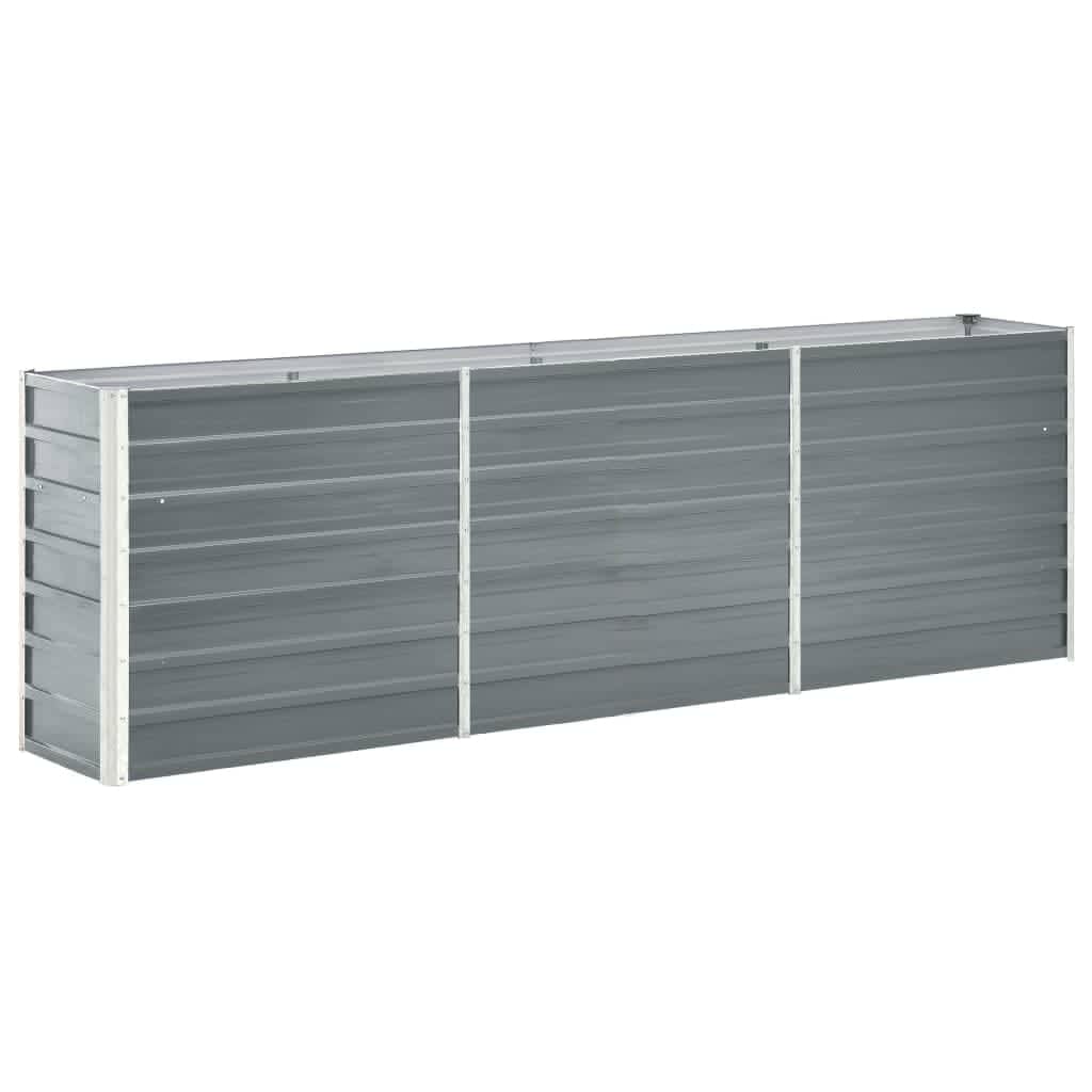 Vidaxl - Lit Surélevé De Jardin Acier Galvanisé 240x40x77 Cm Gris