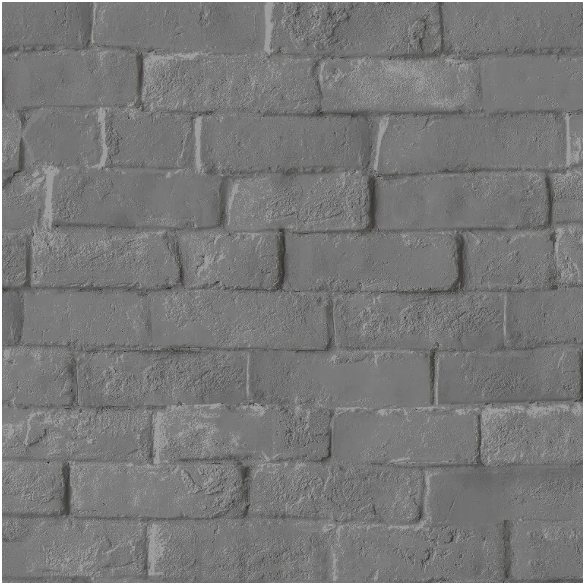 Yöl Muriva Pop Bowie Brick Effect Wallpaper Grey Charcoal Painted Wall Design
