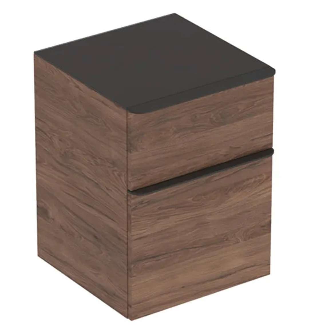 Geberit Nussbaum Holzoptik Smyle Square Seitenschrank 45 Cm Breit, Braun Dunkel - Image 3