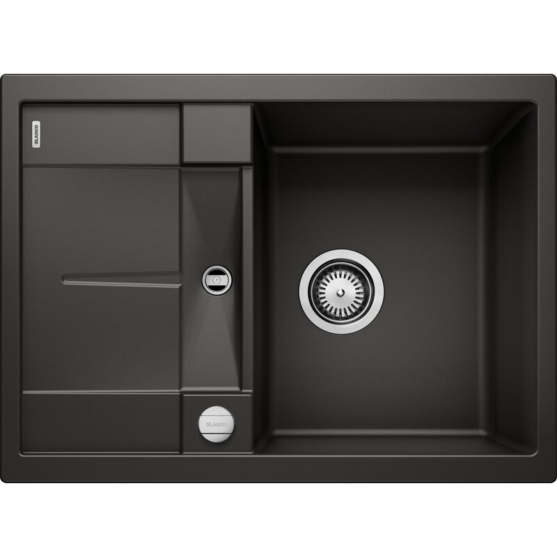 Blanco Schwarz Granitspüle "Metra 45 S Compact", B:50cm H:19cm T:68cm, Verbundwerkstoff, Küchenspülen, Erhältlich In Mehreren Farben - Image 4