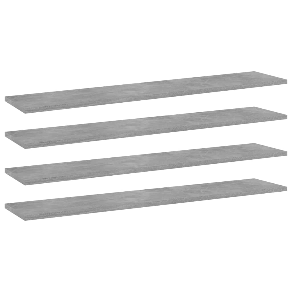 Vidaxl Grau - Bücherregal-Bretter 4 Stk. Beton 100X20x1,5Cm Holzwerkstoff