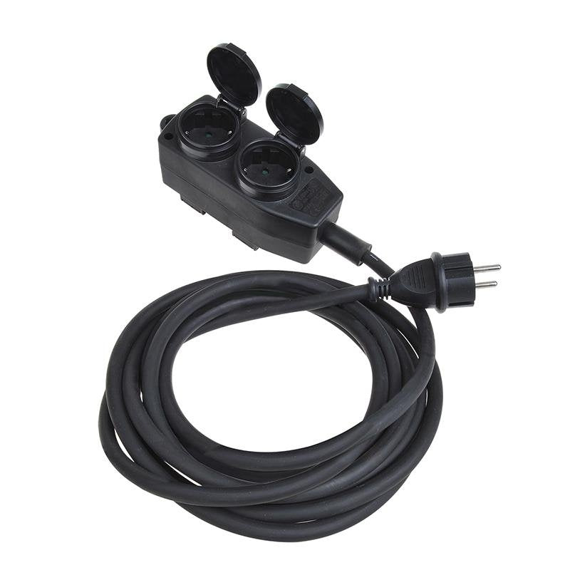 Proplus Schwarz Verlängerungskabel, Steckdose Schuko 4-Fach 5M Mit 3X1,5Mm² (5 M, Cee 7/3) - Bild 3