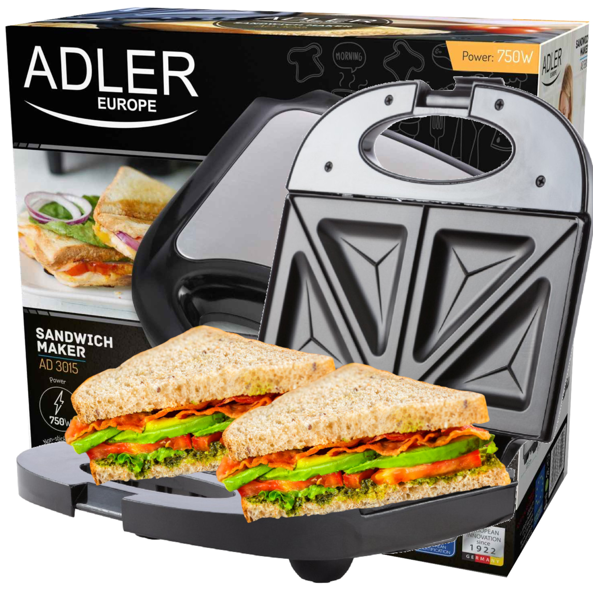 ADLER EUROPE Sandwichtoaster Adler AD 3015 - Bild 4