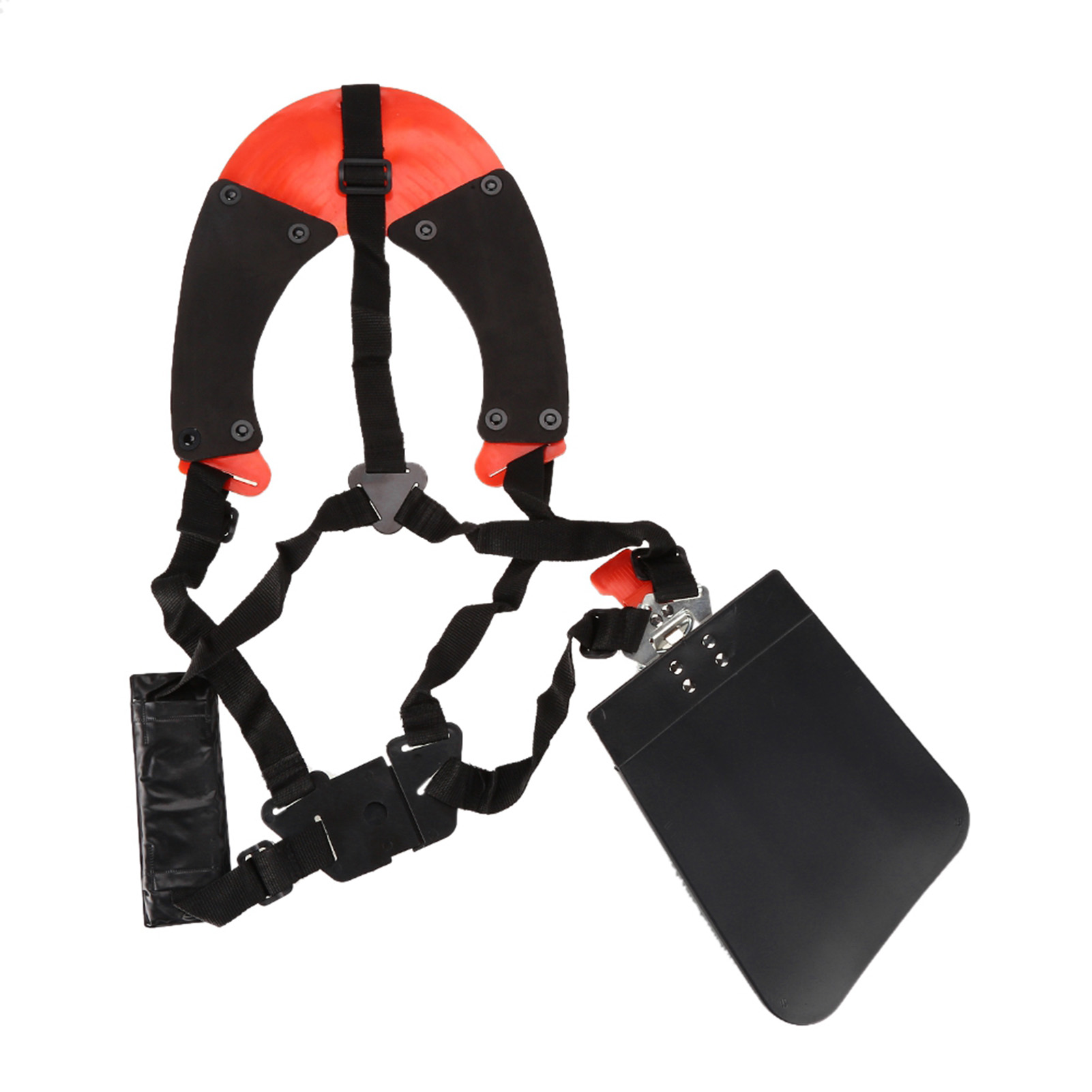 Harnais double bandoulière en nylon pour débroussailleuse, réglable homme et femme, épaulière rembourrée