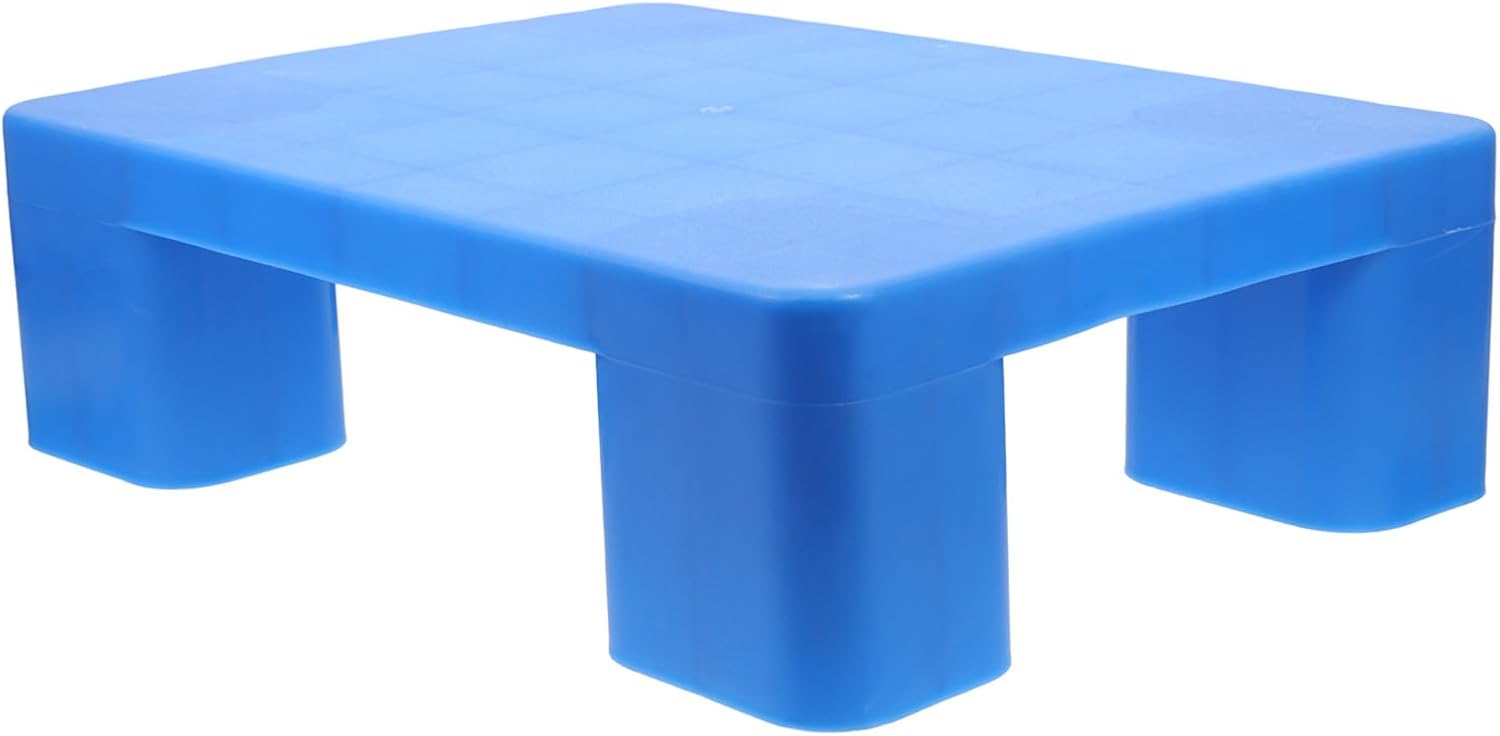 Palette de sol en plastique bleu 40 x 30 x 12 cm, ventilée, capacité de charge élevée