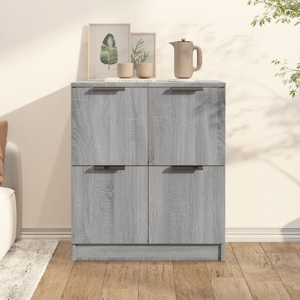 Vidaxl – Buffet Gris Sonoma 60x30x70 Cm – Bois D'Ingénierie – 4 Portes