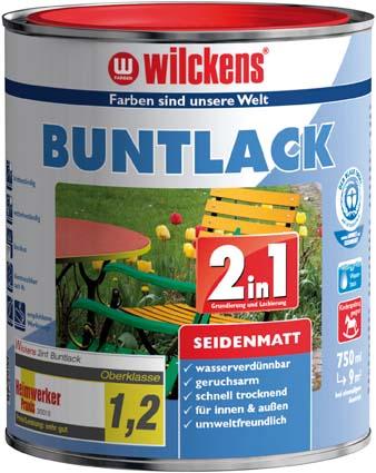 Wilckens - Buntlack 2in1 Ral9010 Reinweiß Seidenmatt 0,75l 12491000050