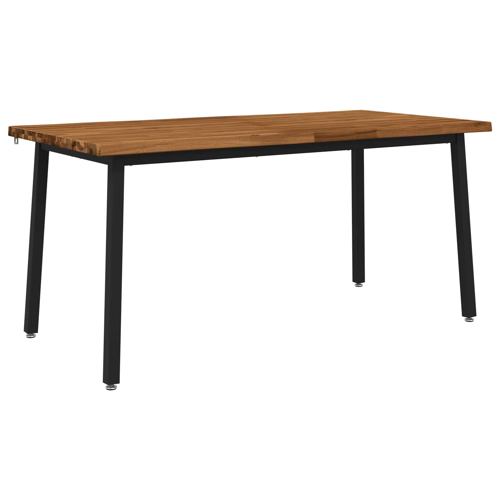Vidaxl Natürlich Live Edge Esstisch 160 X 80 X 75 Cm Massivholz Akazie Natur