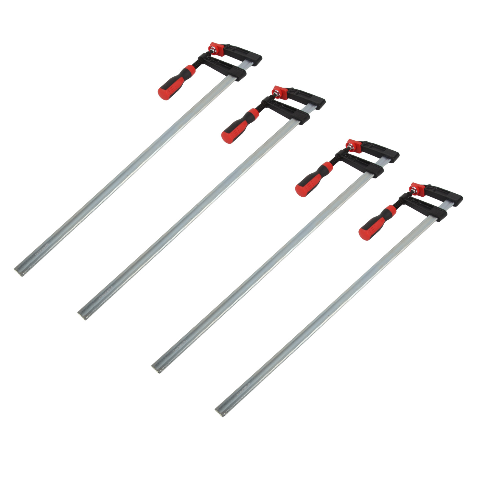 Serre-joints à glissière rapide en F, acier à outils, 80x600 mm, lot de 4