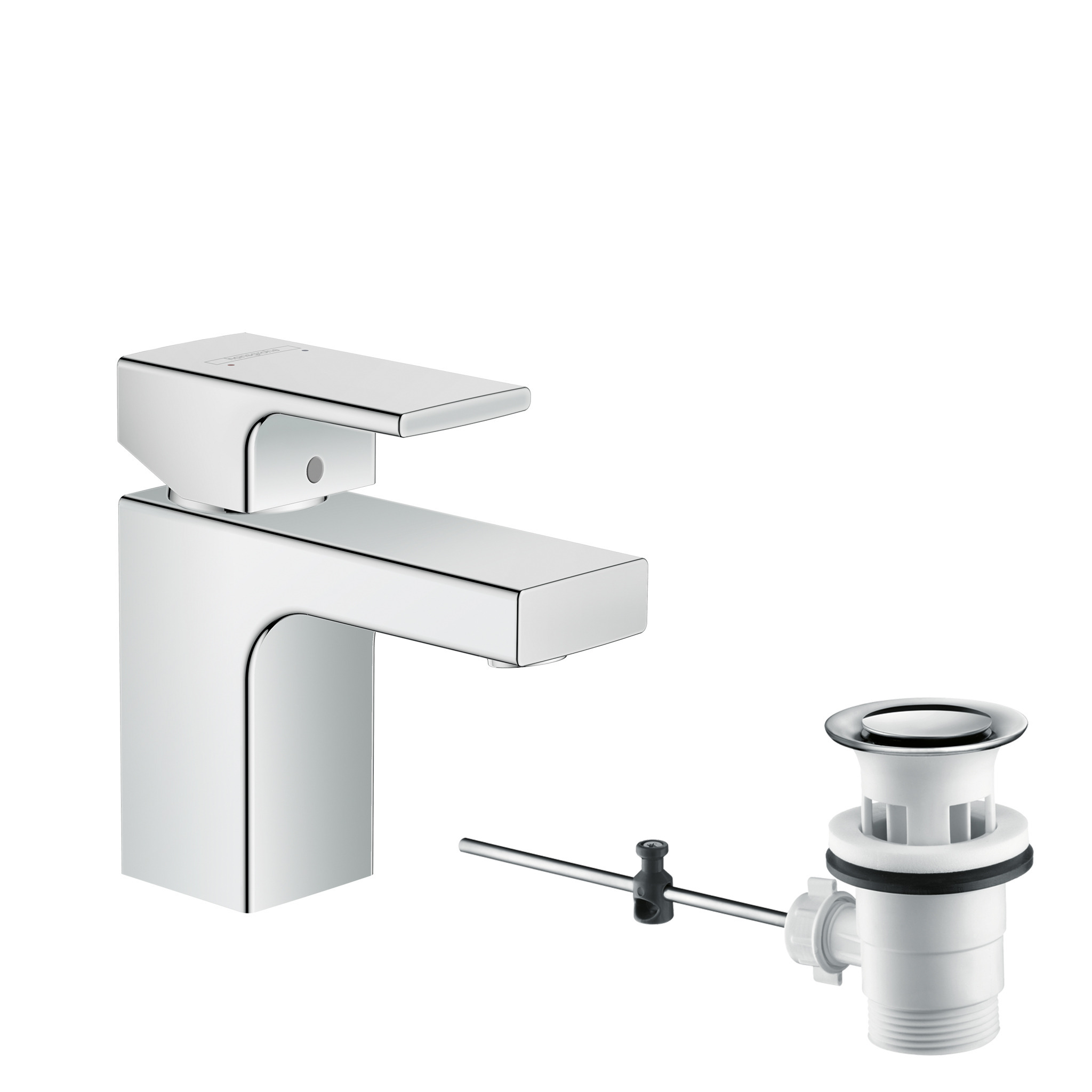 Hansgrohe Vernis Shape Single lever basin mixer 70 with pop-up waste set - Chrome - 71560000