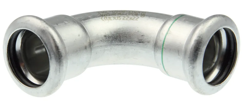 Vsh Grau Xpress Edelstahl Bogen 90° I/I 108 Typ R2708, 6230026