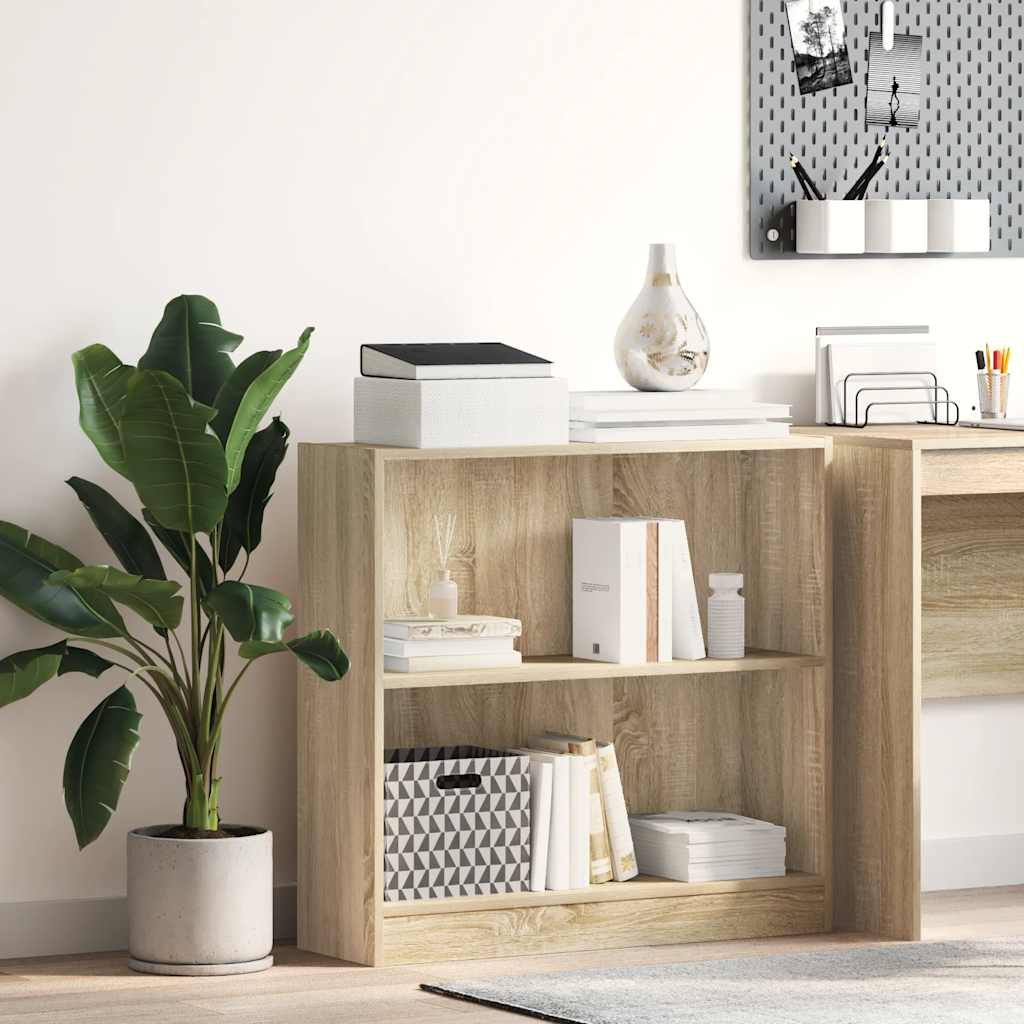 Bibliothèque Chêne Sonoma 80x24x75 Cm Bois D'Ingénierie - Vidaxl