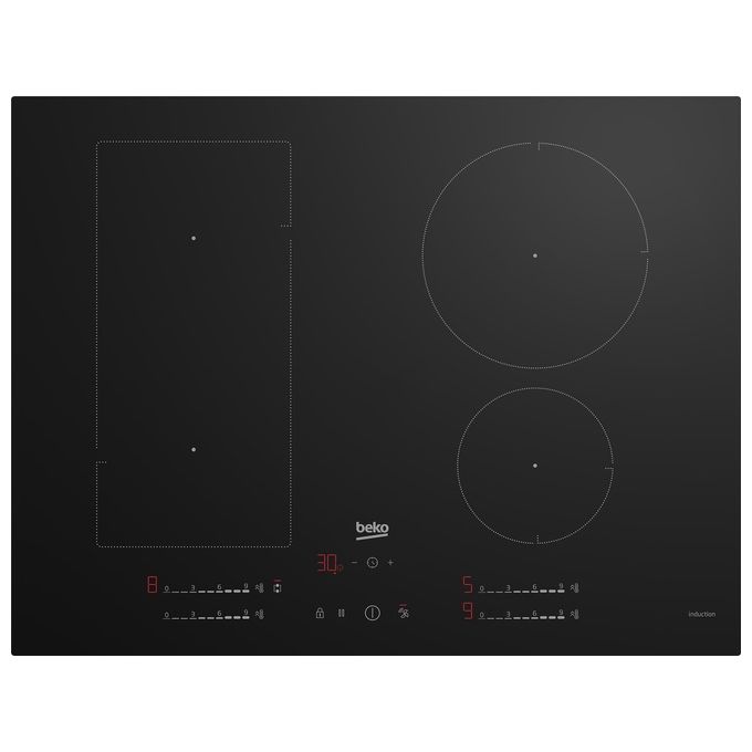 Beko - Hii74700uf Piano Cottura Da Incasso 70 Cm A Induzione 4 Fornelli Nero