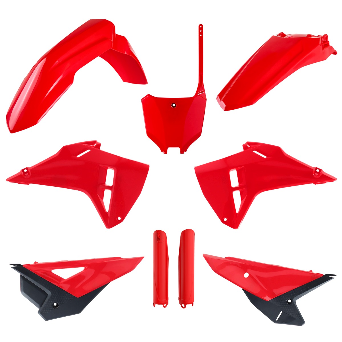 Polisport Rot/Schwarz Plastik Kit Restyle Honda Crf 250 - Bild 4