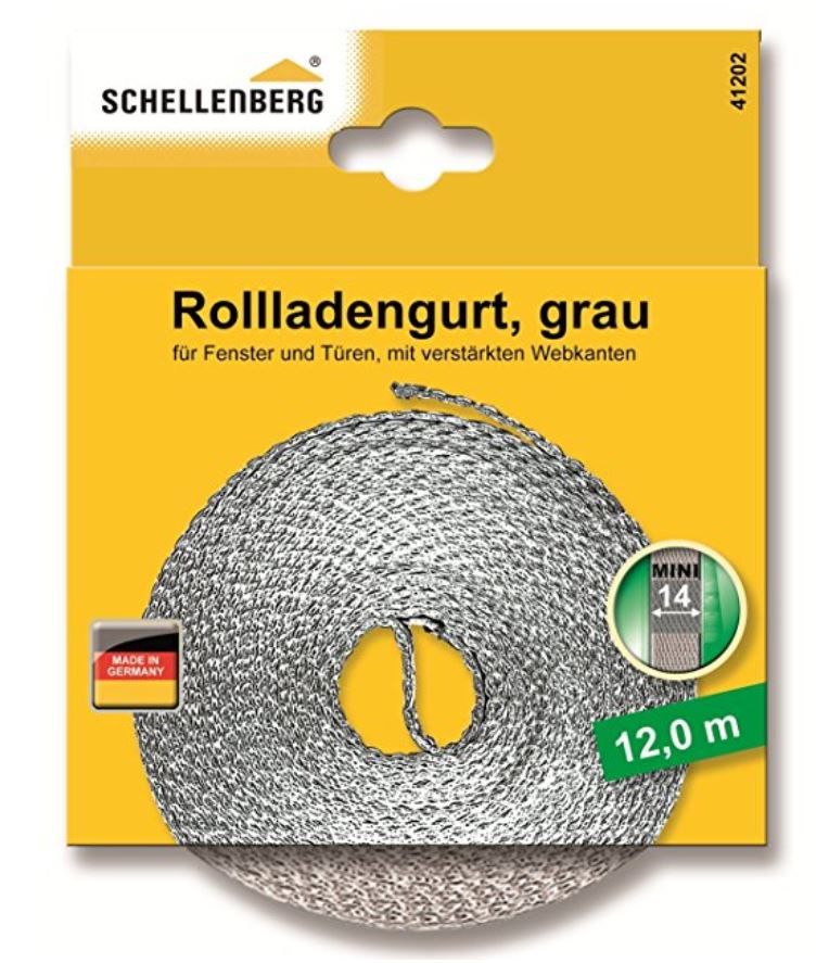 Rolladengurt 14mm/12,0 M Grau - 41202 - Schellenberg