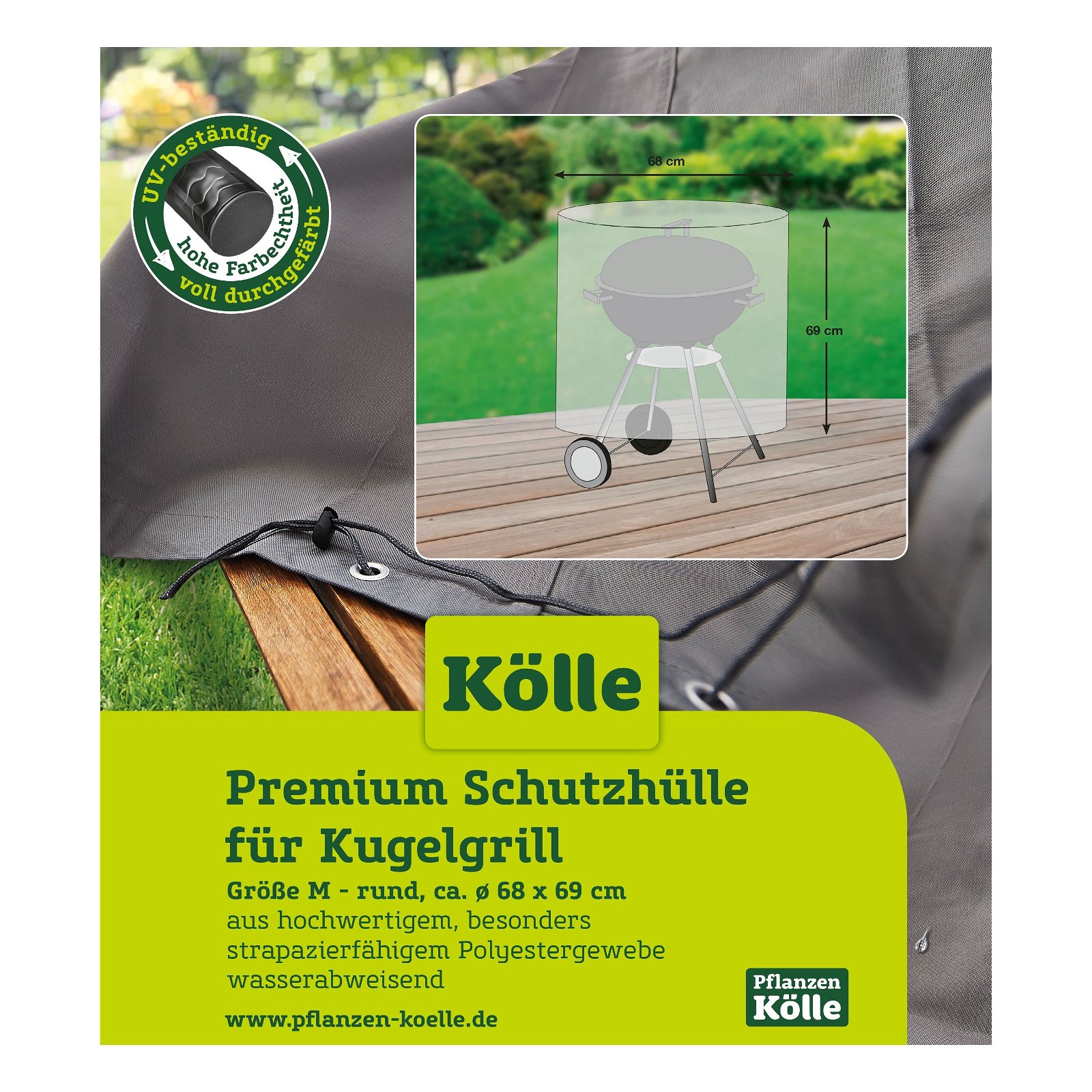 Pflanzen Kölle Schwarz - Premium Schutzhülle Für Rundgrill