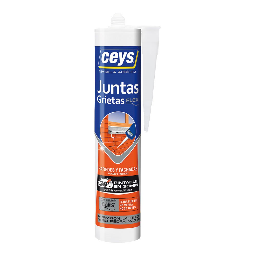 Flexibler Dichtstoff Für Fugen Und Risse, Ceys, Weiße Große Kartusche, 280 Ml, 505608