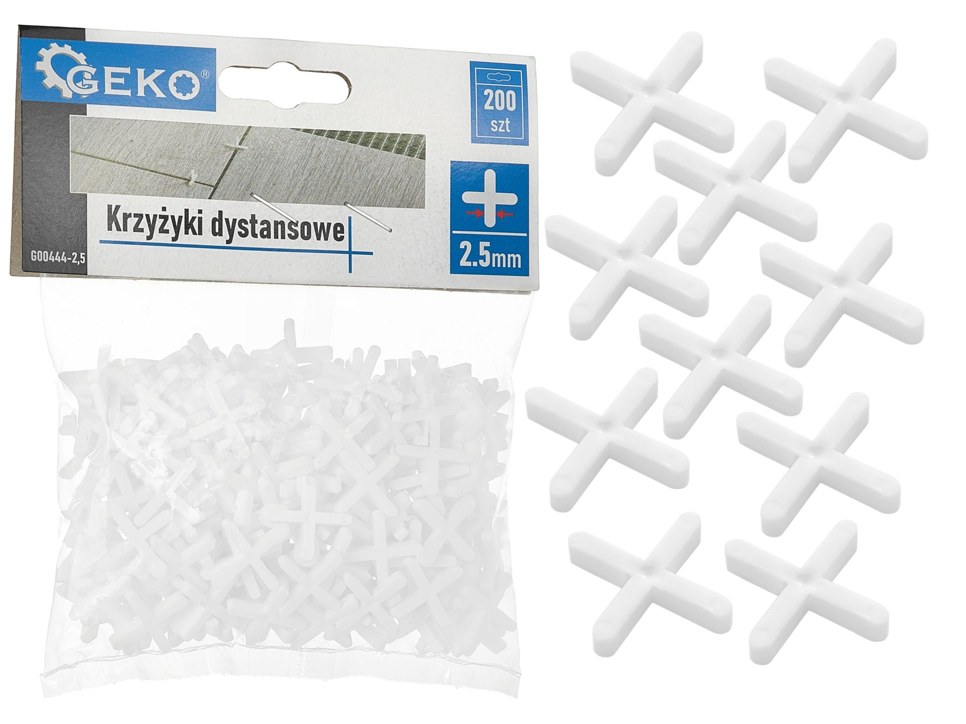 Import Produkt Zur Fliesenverlegung Geko Krzyżyki Dystansowe Dicke 2.5mm Pack 200