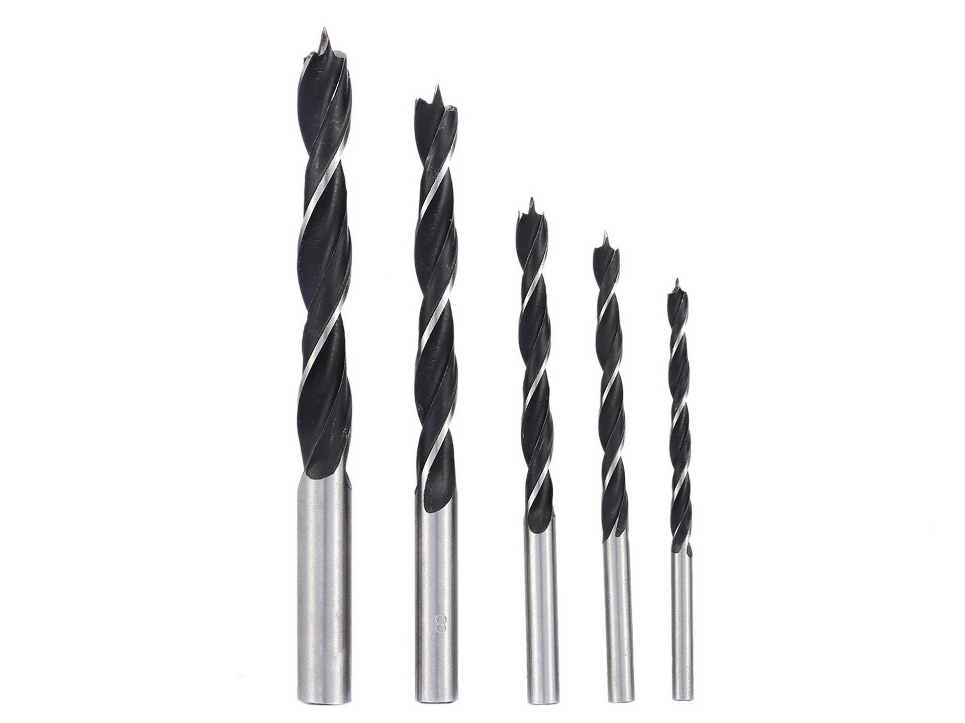 Import Set Mit 5 Holzbohrern 4-10 Mm (200)