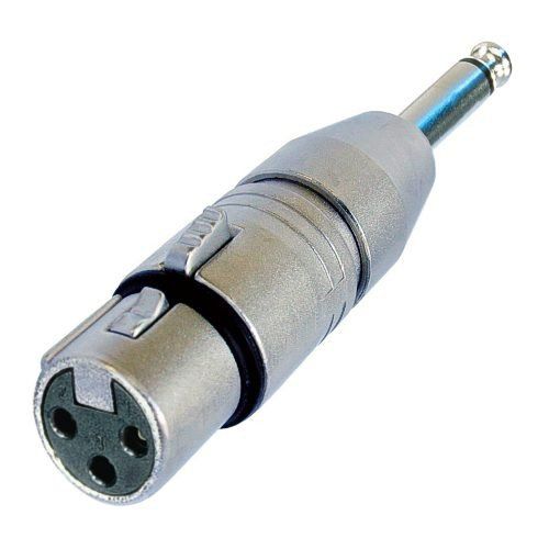 Contrik XLR-Buchse,Klinkenstecker,mono (Winkeladapter), Audio Adapter, Silber - Bild 4