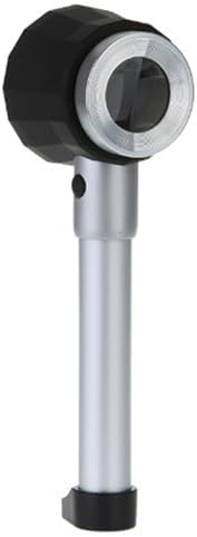Loupe de poche en métal avec échelle mm et pouces, grossissement 10x, éclairage LED, sacoche incluse