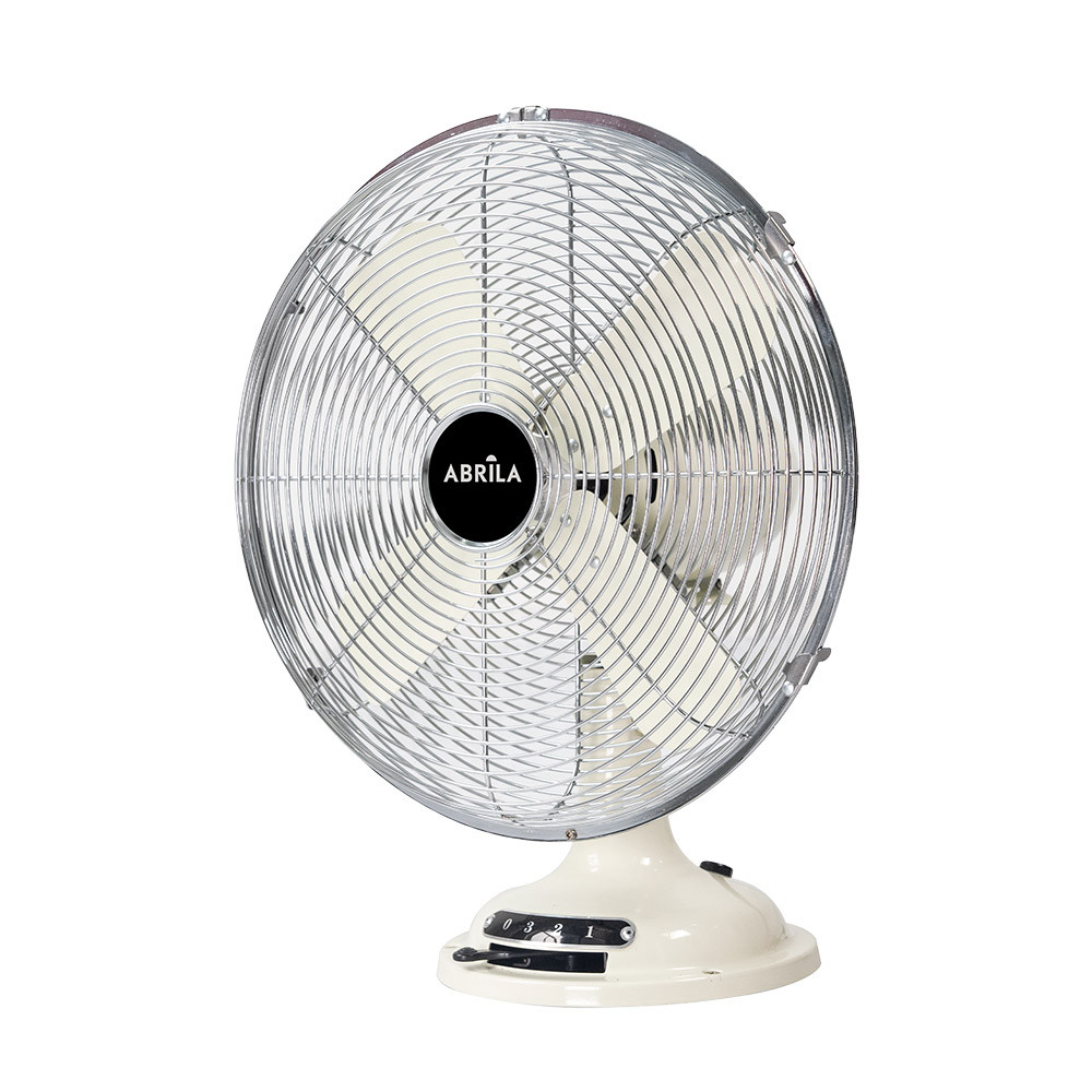 Fabrilamp - Capitolio Ventilateur De Table Crème/chrome 37w 3speed