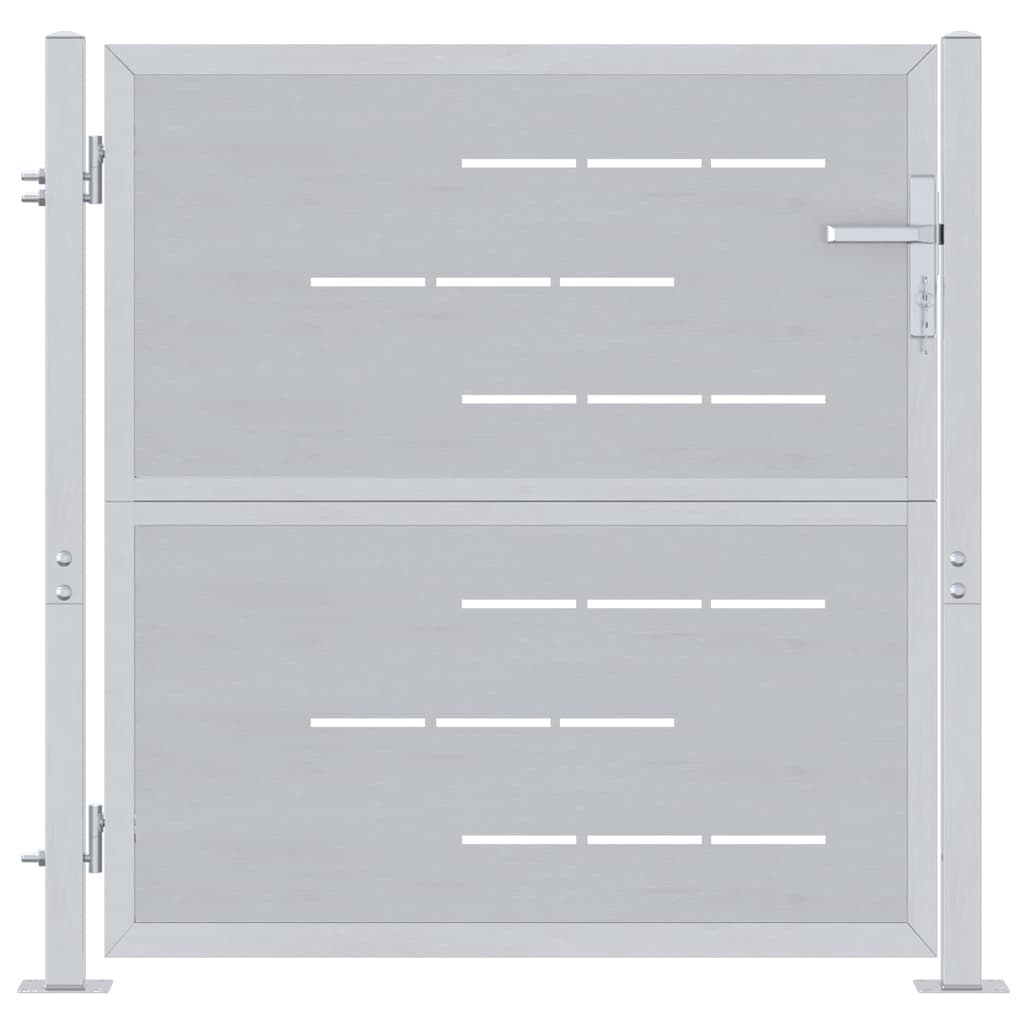 Joom Vd Home Furnishing Unisex Silber Gartentor Mit Schloss 85 X 97 Cm Edelstahl - Image 2