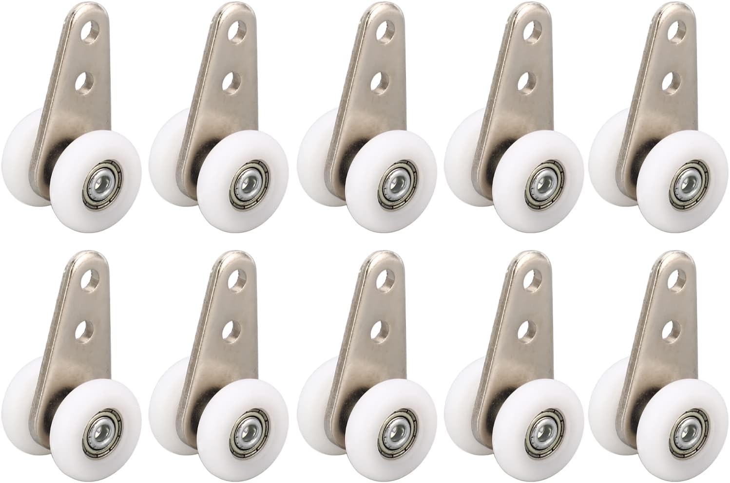 Ccykxa 10-teiliges Lagerwagenset, 49 Mm L, Glatte Schiebetürrolle, Gleitschienenrolle, Nylon-trägerwagenrad Für Schiebetürfensterschränke