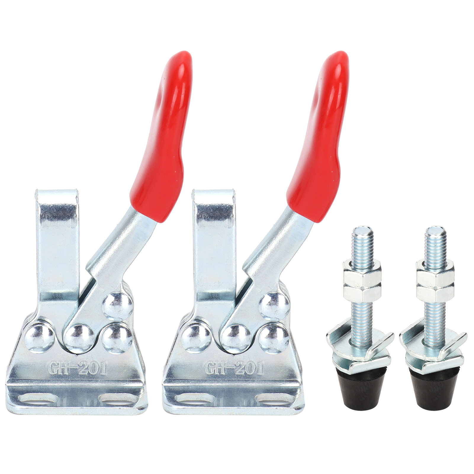 Pince à genouillère à dégagement rapide, pince horizontale antidérapante en fer et plastique, capacité 27 kg, lot de 2