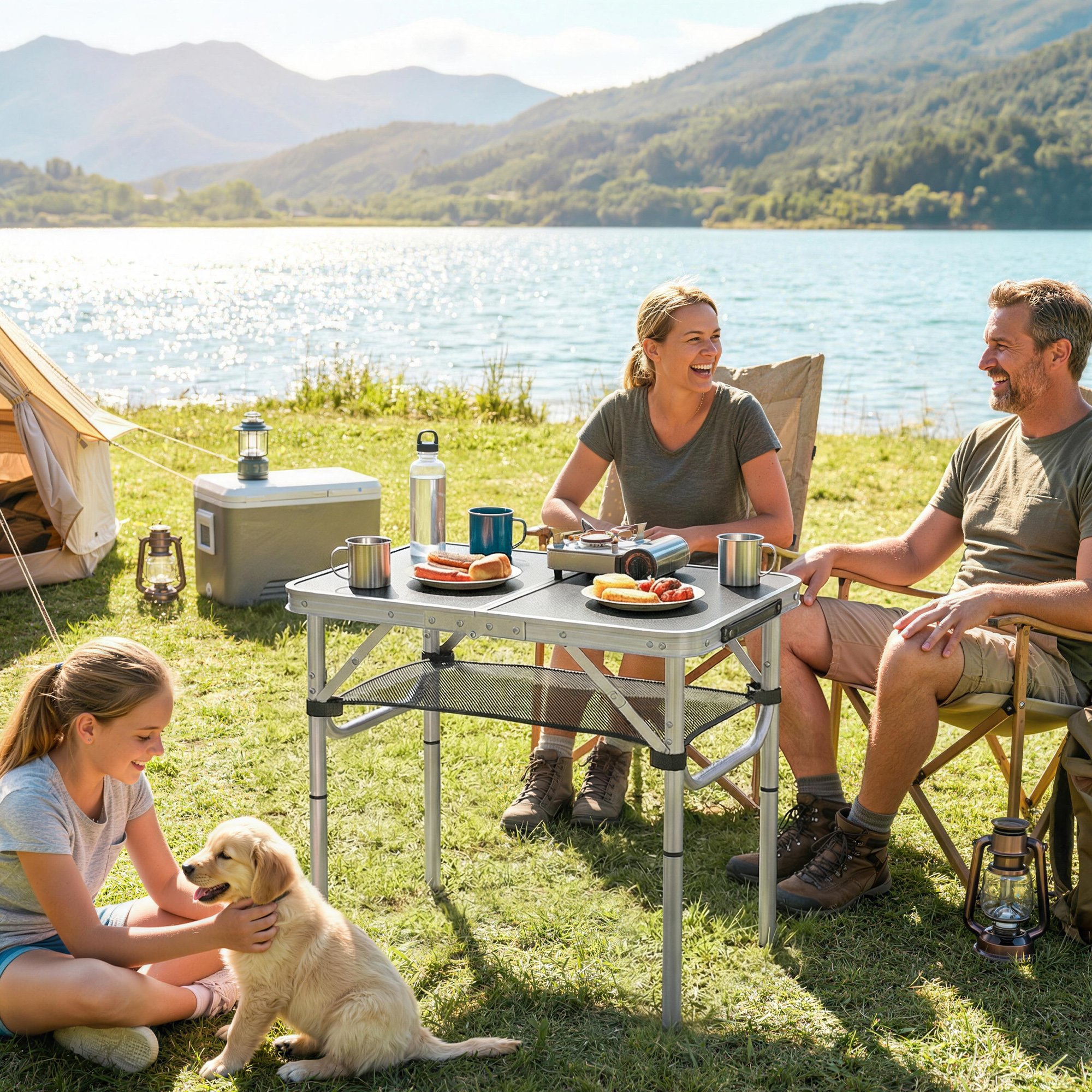 Table Pliante Aluminium, Table De Camping Pliante