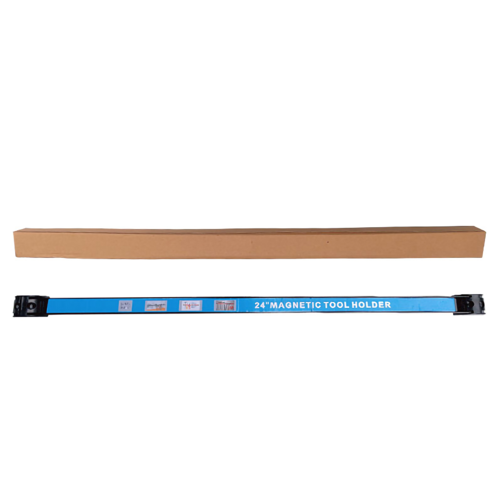 Barre aimantée de rangement d'outils 61 cm, fixation murale, acier A3