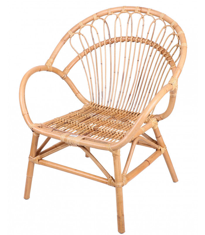 Fauteuil De Jardin En Rotin Marron – Dimensions 69x64.5x87cm – Livré