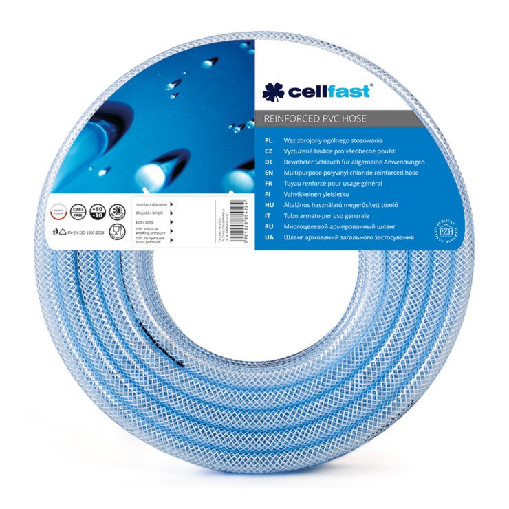 Cellfast Pvc Schlauch Transparent 50M Flexibel Verstärkt