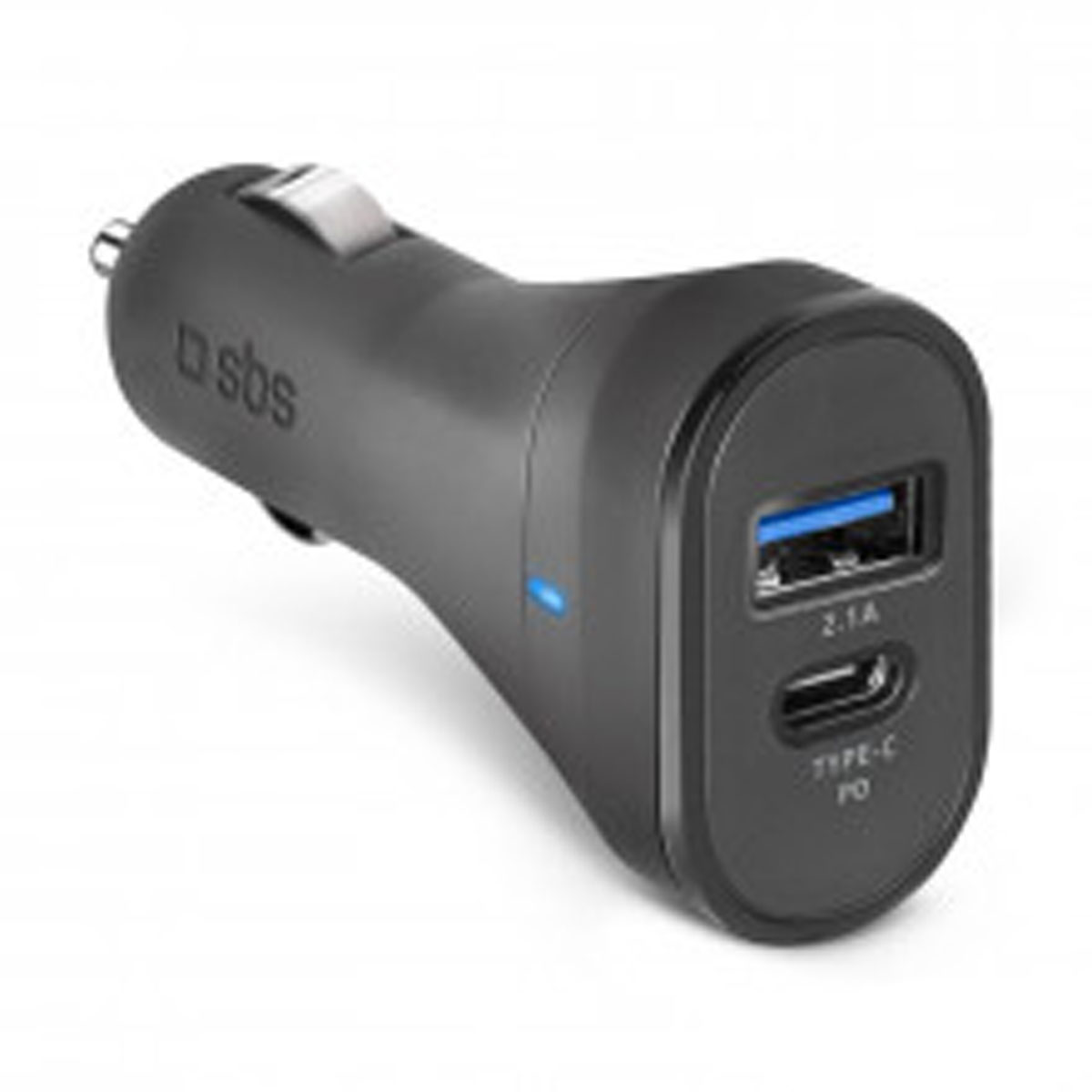 sbs - Auto Ladegerät - USB-C & USB-A - 15W - Schwarz - Bild 4