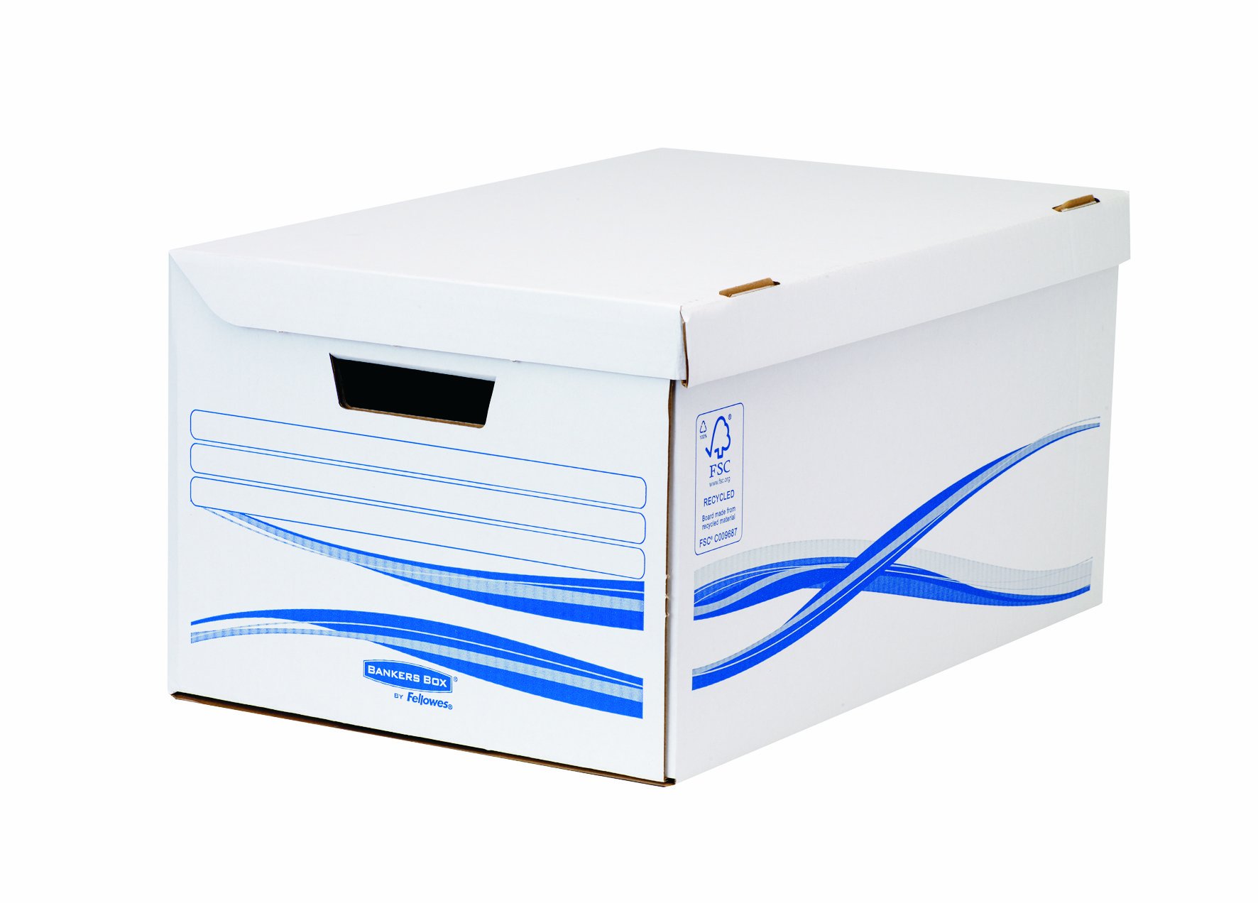 Fellowes BANKERS BOX Basic Archiv-Klappdeckelbox Maxi, blau