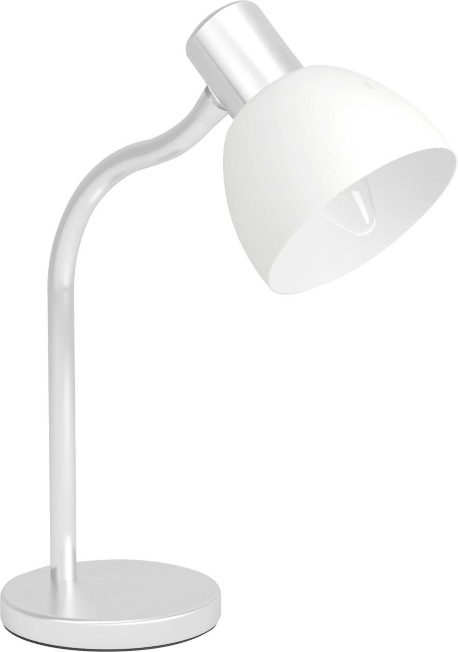 Eglo Tischlampe Macere 34 X 22 Cm Nickel Matt Weiß