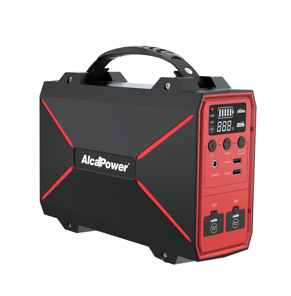 Alcapower Avviatore D'Emergenza Professionale 12-24v 4000a Con Power Bank 42000mah E Torcia Led Integrata Per Veicoli Pesanti E Leggeri