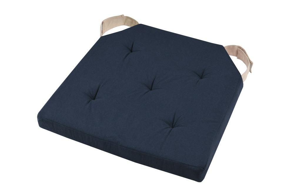 Stof Duo Stuhlkissen 38x38 Marineblau