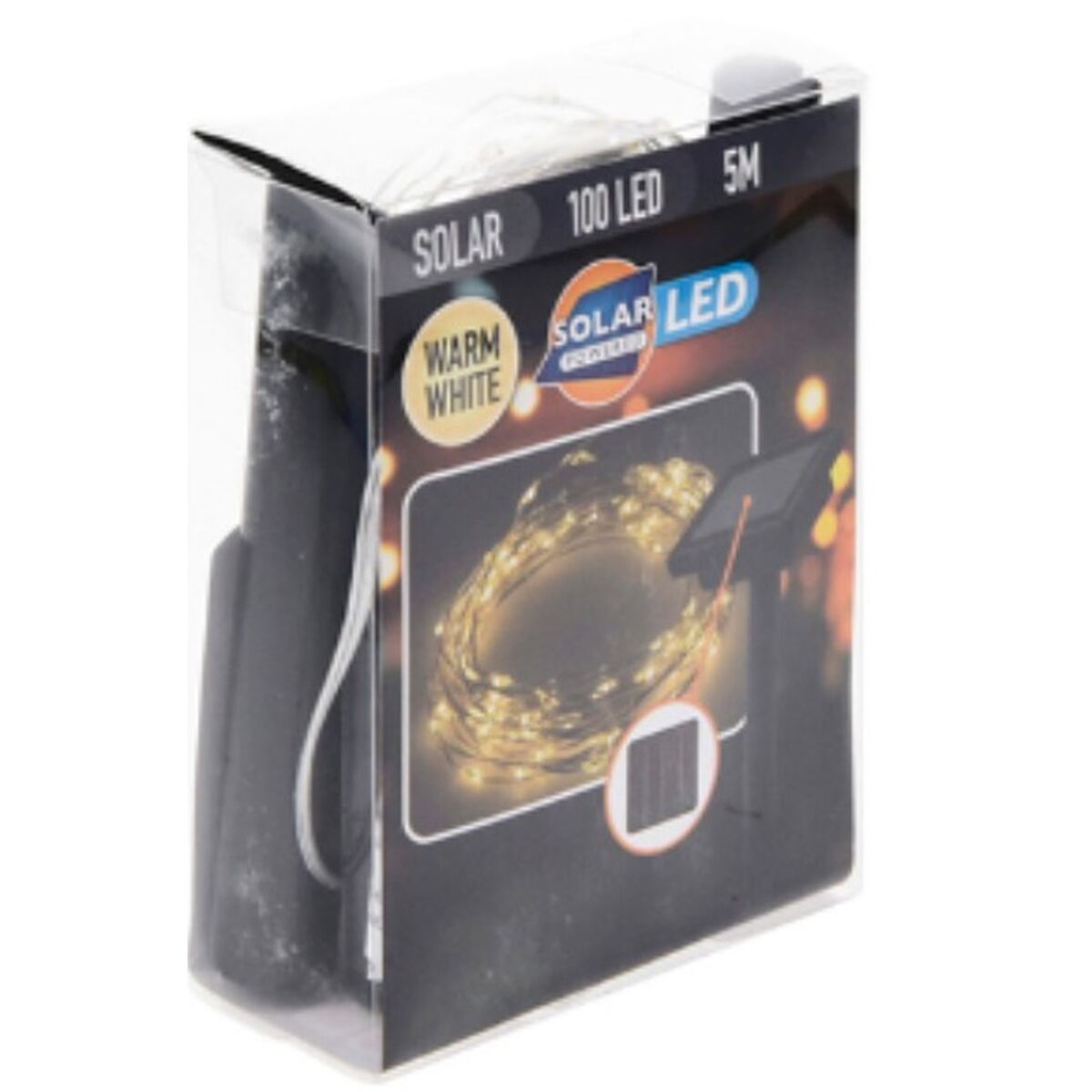 Ghirlanda Mled Bianco Caldo Ip44 Solare 5m Basics