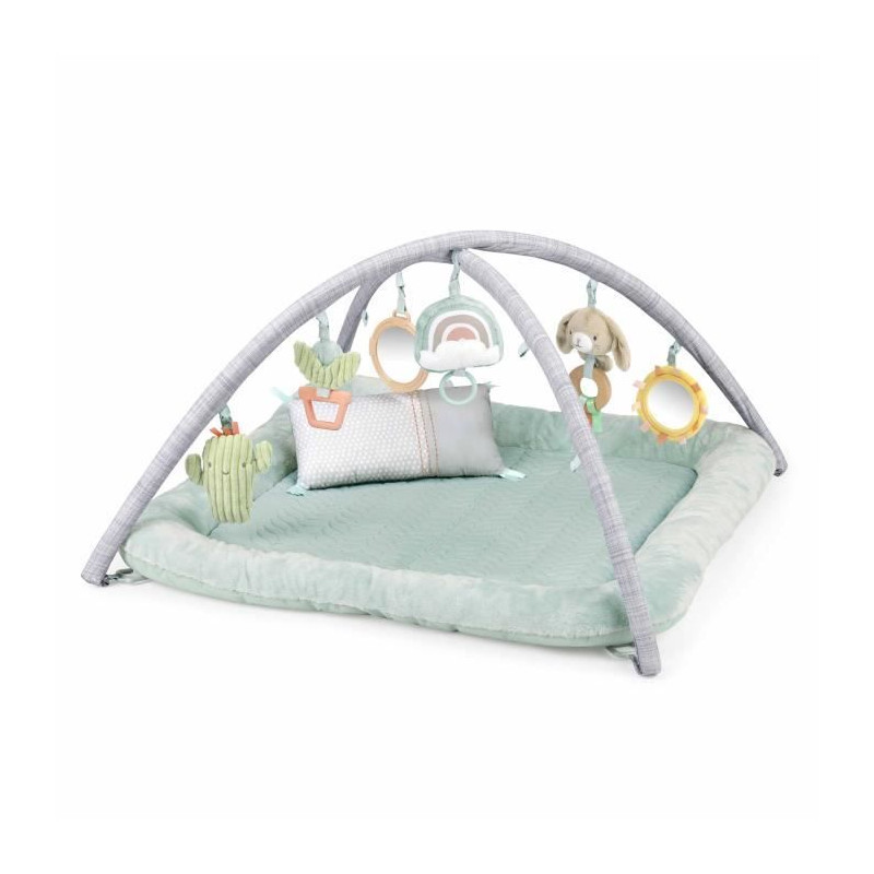 INGENUITY Tapis d éveil au sol bébé Calm Spring E tra moelleu  6 jouets mutil sensoriels d