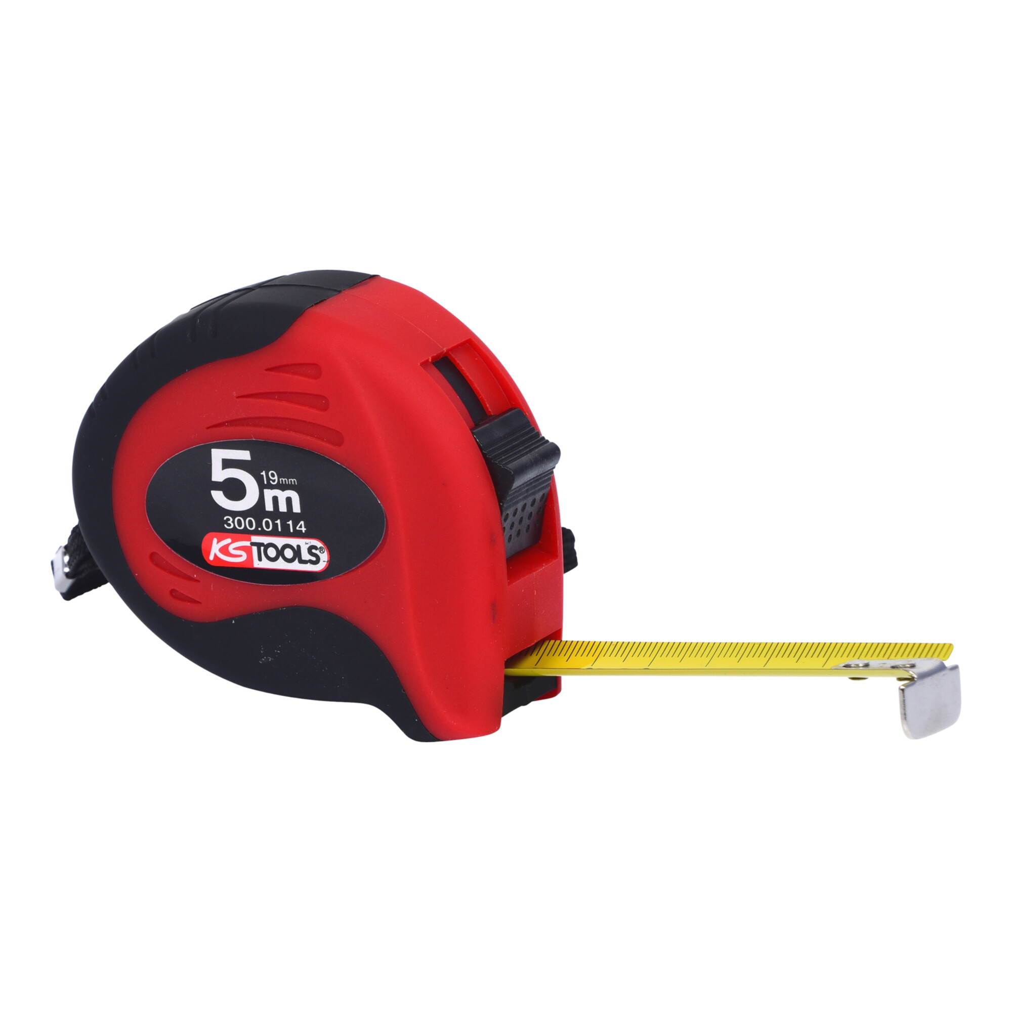 Ks Tools Schwarz/Rot Bandmaß Mit Feststeller,-, 5M, 19Mm