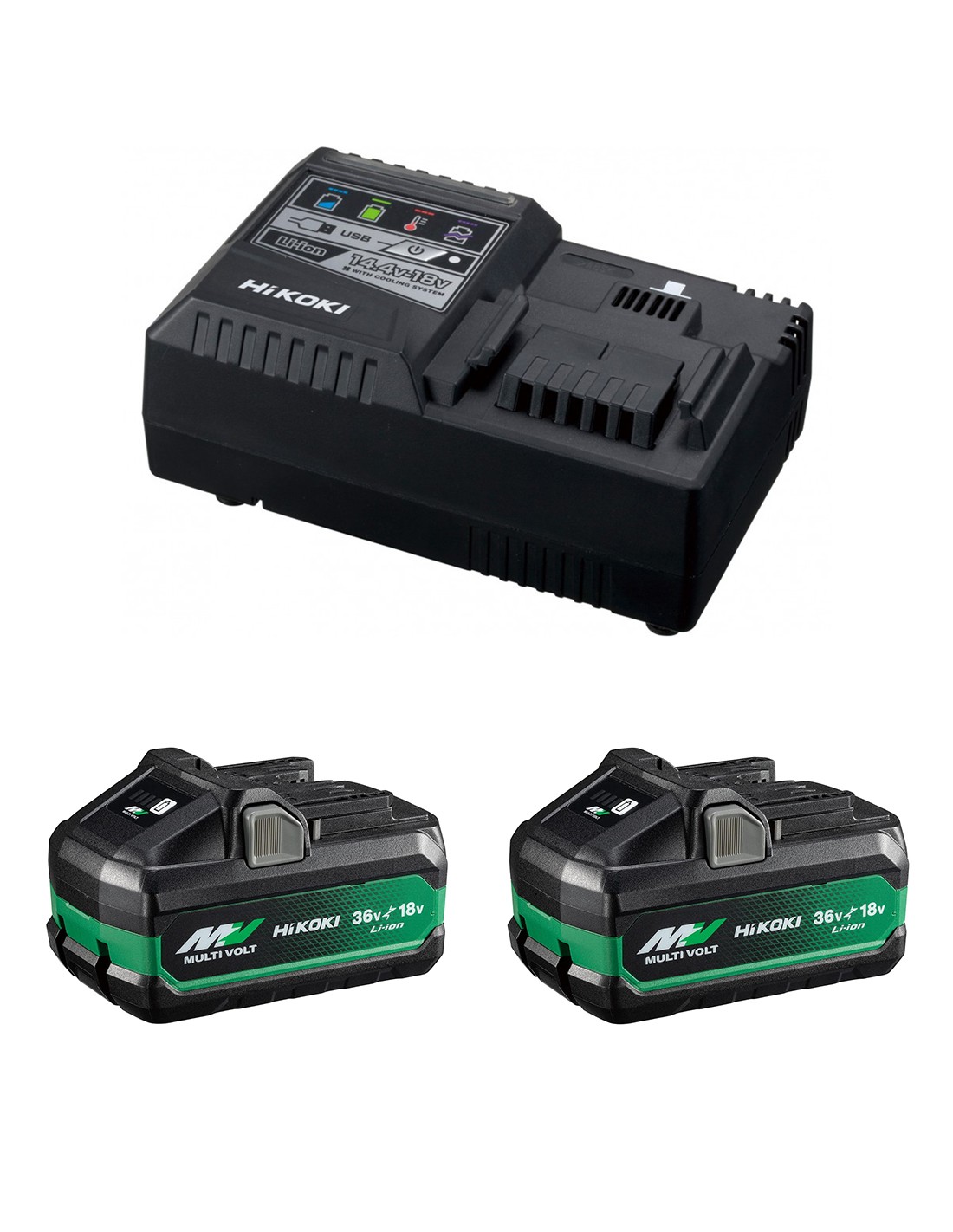 HiKOKI UC18YSL3WJZ Werkzeug-Akku und Ladegerät 18 V, 36V 4 Ah, 8Ah